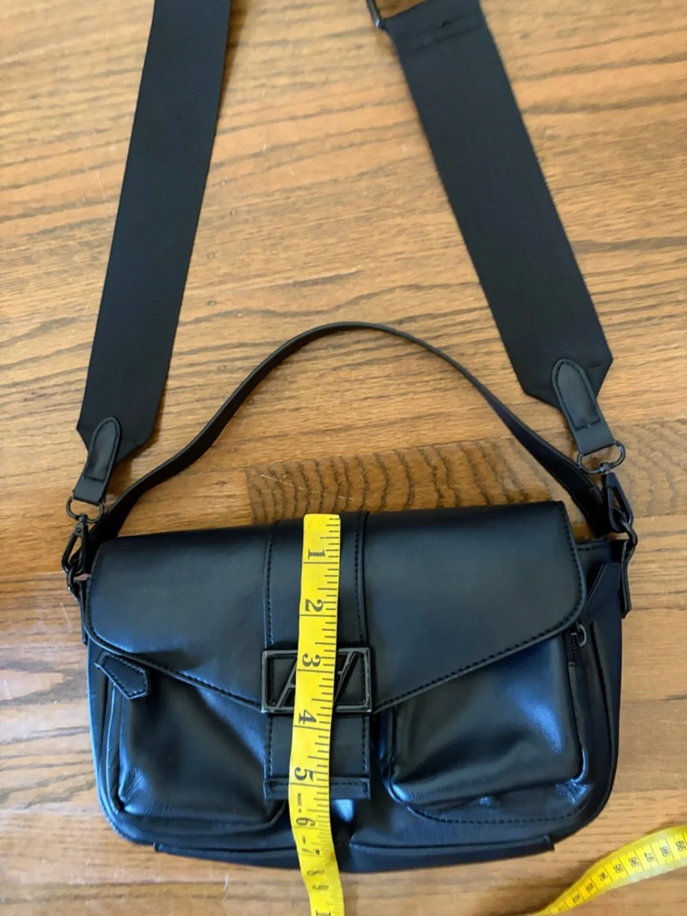 ALDO Black Faux Leather Crossbody Bag